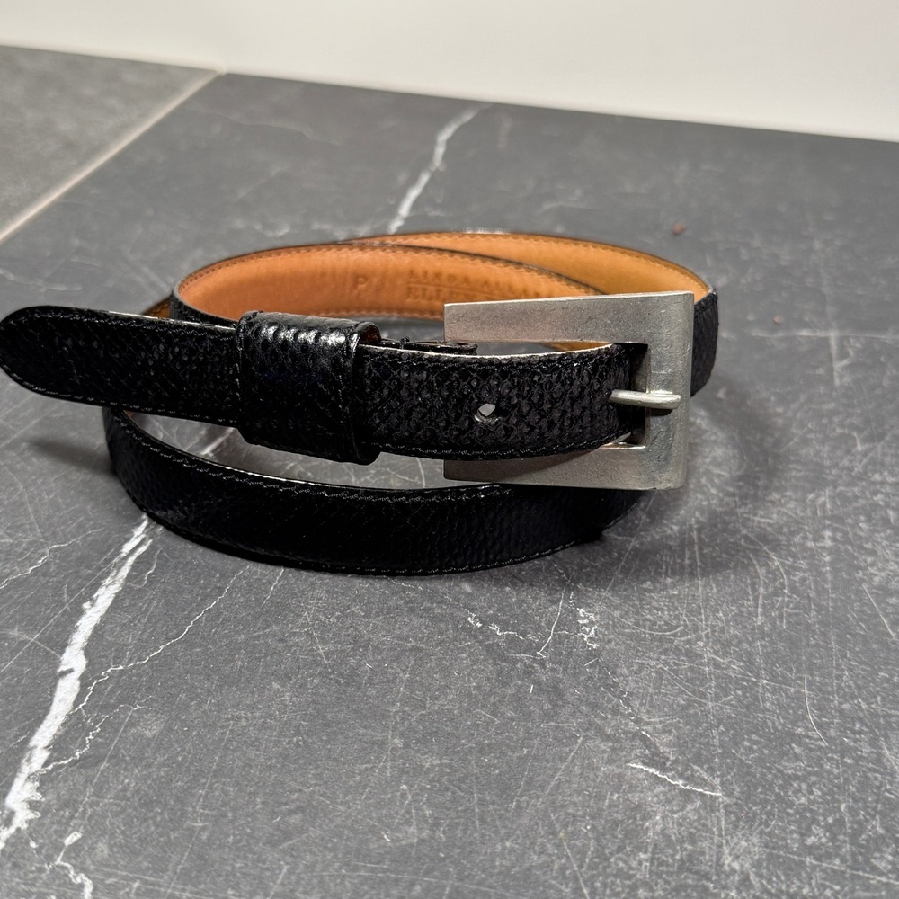 Linda Allard Ellen‎ Tracy Black Genuine Reptile Belt | Size 6